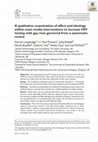 Research paper thumbnail of A qualitative examination of affect and ideology within mass media interventions to increase HIV testing with gay men garnered from a systematic review