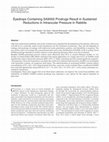 Eyedrops Containing SA9000 Prodrugs Result in Sustained Reductions in Intraocular Pressure in Rabbits Cover Page