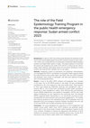 The role of the Field Epidemiology Training Program in the public health emergency response: Sudan armed conflict 2023 Cover Page