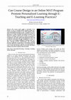 Can Course Design in an Online MAT Program Promote Personalized Learning through e-Teaching and e-Learning Practices? Cover Page