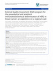 External Quality Assessment (EQA) program for the preanalytical and analytical immunohistochemical determination of HER2 in breast cancer: an experience on a regional scale Cover Page