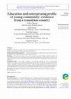 Education and enterprising profile of young community: evidence from a transition country Cover Page