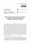 Digital Game-Based Language Learning (DGBL): An Analysis of Polish and Spanish Teacher Candidates' Knowledge and Attitudes Cover Page