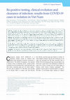 Re-positive testing, clinical evolution and clearance of infection: results from COVID-19 cases in isolation in Viet Nam Cover Page