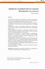 Research paper thumbnail of Significance of globalization in economic development , Case of Kosovo