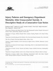 Injury patterns and emergency department mortality after unsuccessful suicide. A descriptive study of a consecutive case series Cover Page