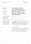 Corrigendum: Genetic amelioration of fruit and vegetable crops to increase biotic and abiotic stress resistance through CRISPR Genome Editing Cover Page