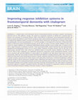 Research paper thumbnail of Improving response inhibition systems in frontotemporal dementia with citalopram