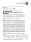 A Novel Bioanalytical Method for the Determination of Opioids in Blood and Pericardial Fluid Cover Page