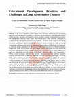 Educational Development Practices and Challenges in Local Governance Context: A Case of Gulomekeda Woreda Cover Page