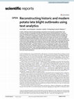 Reconstructing historic and modern potato late blight outbreaks using text analytics Cover Page