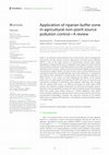 Application of riparian buffer zone in agricultural non-point source pollution control—A review Cover Page