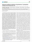 Allosteric feedback inhibition of pyridoxine 5′-phosphate oxidase from Escherichia coli Cover Page