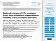 Regional inversion of CO&lt;sub&gt;2&lt;/sub&gt; ecosystem fluxes from atmospheric measurements: reliability of the uncertainty estimates Cover Page