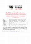 Research paper thumbnail of Model Tests on Single Batter Piles Subjected to Lateral Soil Movement