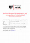 Research paper thumbnail of Effect Of Cavities On The Behaviour Of Strip Footing Subjected To Inclined Load