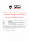 Experimental & numerical simulation of soil boundary conditions under dynamic effects Cover Page