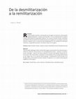 Research paper thumbnail of De la desmilitarización a la remilitarización