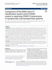 Comparison of the RSNA chest CT classification system and CO-RADS system in reporting COVID-19 pneumonia in symptomatic and asymptomatic patients Cover Page