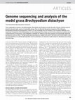 Genome sequencing and analysis of the model grass Brachypodium distachyon Cover Page