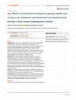 Research paper thumbnail of The effects of antiretroviral stockout on primary health care nurses in the Ethekwini and Ilembe districts, KwaZulu-Natal