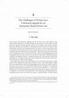 The Challenges of Private Law: A Research Agenda for an Autonomy-Based Private Law Cover Page