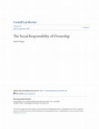 The Social Responsibility of Ownership Cover Page