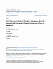 Multi-Dimensional Nature of Drought in Abbay/Upper Blue Nile Basin and the Importance of Regional Coordination Efforts for Mitigation Cover Page