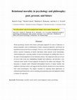 Research paper thumbnail of Relational morality in psychology and philosophy:  past, present, and future