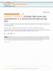 Research paper thumbnail of Publisher Correction: Ultrahigh high-strain-rate superplasticity in a nanostructured high-entropy alloy