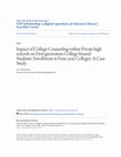 Research paper thumbnail of Impact of college counseling within private high schools on first-generation college-bound students' enrollment in four-year colleges: A case study