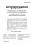 Research paper thumbnail of Differential percentage of serum prostate-specific antigen subforms suggests a new way to improve prostate cancer diagnosis