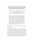 Research paper thumbnail of An Analysis of Coalition-Competition Pricing Strategies for Multi-operator Mobile Traffic Offloading Using Bi-objective Heuristics