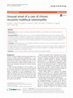 Research paper thumbnail of Unusual onset of a case of chronic recurrent multifocal osteomyelitis