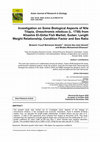 Investigation on Some Biological Aspects of Nile Tilapia, Oreochromis niloticus (L. 1758) from Khashm El-Girba Fish Market, Sudan: Length Weight Relationship, Condition Factor and Sex Ratio Cover Page