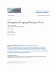 Ethnography of language planning and policy Cover Page