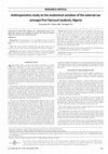 Research paper thumbnail of Anthropometric study on the anatomical variation of the external ear amongst Port Harcourt students, Nigeria