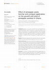 Effect of pineapple waste biochar and compost application on the growth and yield of pineapple varieties in Ghana Cover Page