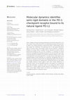 Molecular dynamics identifies semi-rigid domains in the PD-1 checkpoint receptor bound to its natural ligand PD-L1 Cover Page