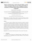 Effects of Particle Size, Pumice Powder Filling on The Water Absorption Behavior, and Elongation at Break Properties of Walnut Husk Particles Reinforced Epoxy Composite Cover Page