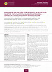 Analysis of Risk Factors for Mortality in Methicillinsensitive Staphylococcus Aureus Bacteraemia: Cefazolin is Associated with Better Outcome Cover Page