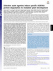 Selective auxin agonists induce specific AUX/IAA protein degradation to modulate plant development Cover Page