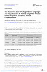 The masculine bias in fully gendered languages and ways to avoid it: A study on gender neutral forms in Québec and Swiss French – CORRIGENDUM Cover Page