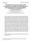 Technological Innovations, Enterpreneurial Innovativeness, and Supply Chain Management of Some Selected Smes in Lagos State. Nigeria Cover Page