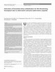 Outcome of bronchial artery embolisation for life threatening haemoptysis due to tuberculosis and post tuberculosis sequelae Cover Page