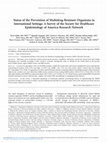 Research paper thumbnail of Status of the Prevention of Multidrug-Resistant Organisms in International Settings: A Survey of the Society for Healthcare Epidemiology of America Research Network