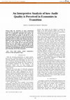 An Interpretive Analysis of how Audit Quality is Perceived in Economies in Transition Cover Page