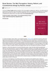 Research paper thumbnail of Book review: The war prerogative: history, reform, and constitutional design by Rosara Joseph