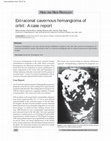 Research paper thumbnail of Extraconal cavernous hemangioma of orbit: A case report