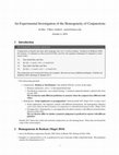 An Experimental Investigation of the Homogeneity of Conjunctions Cover Page